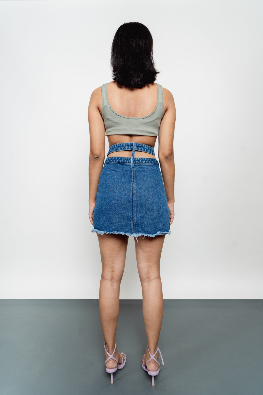 Strap Zip Skirt