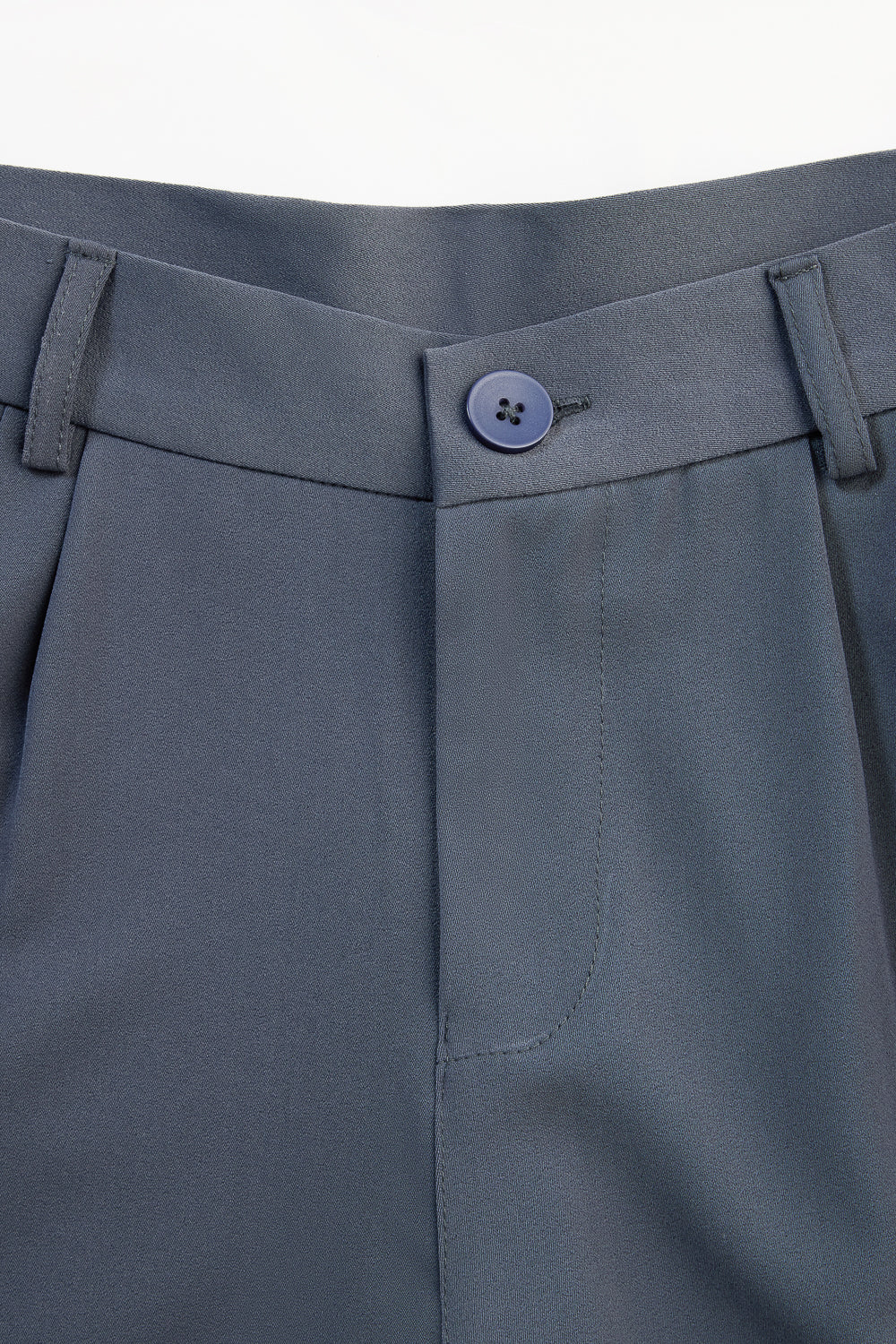Dark Grey Double Pleated Women's Wide Korean Pants