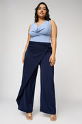 Curve Royal Navy Pareo Straight Pants