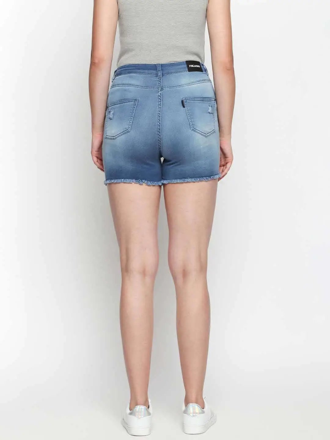 Light Blue Ripped Shorts