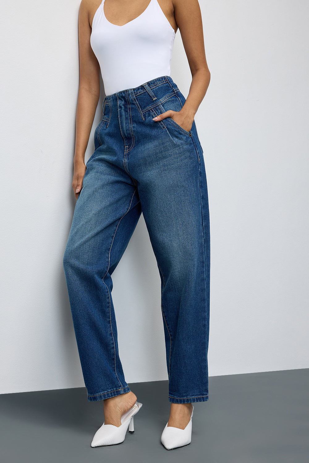 Cobalt Blue Women's Slouchy Jeans