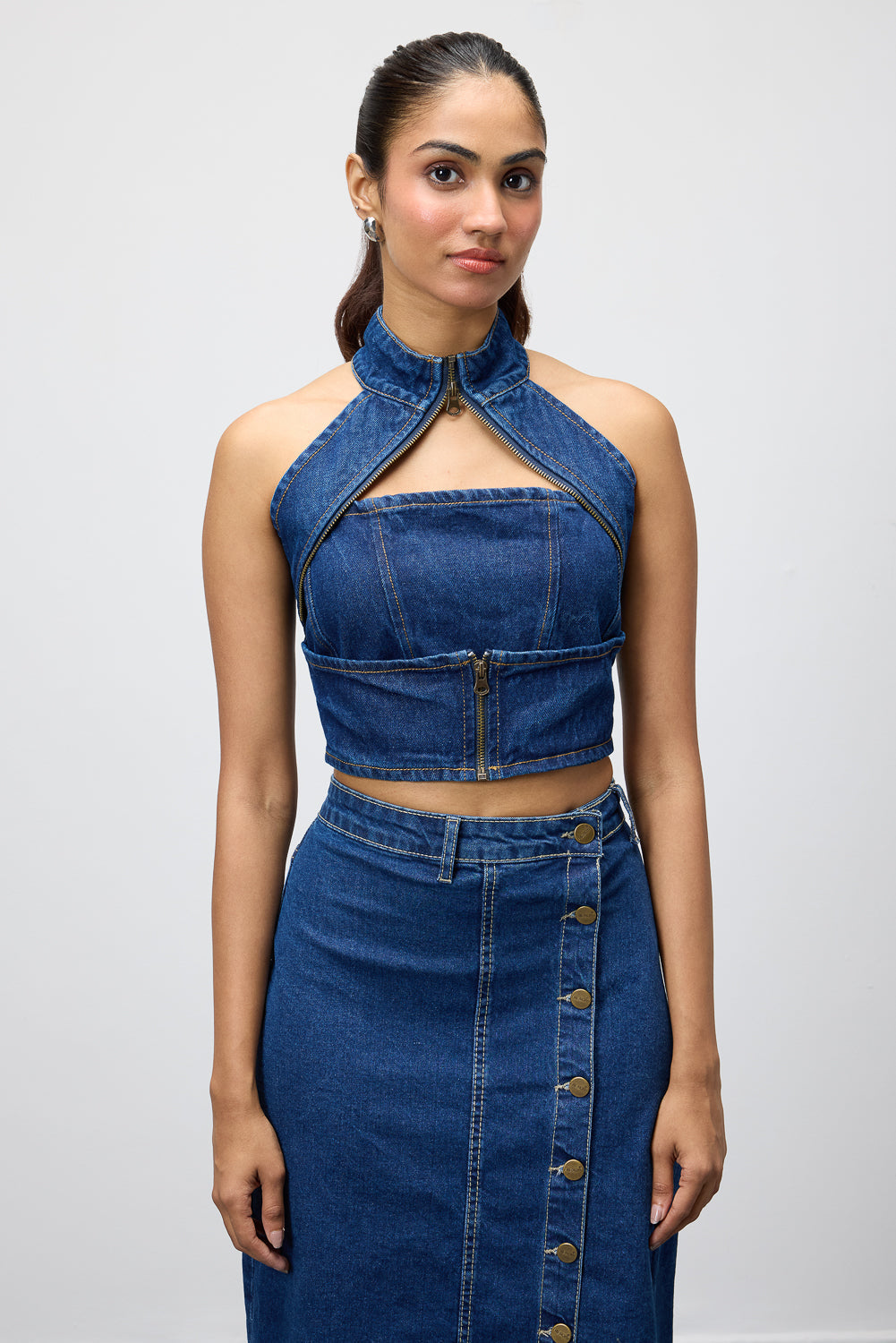 Blue Gothic Chained Women's Top