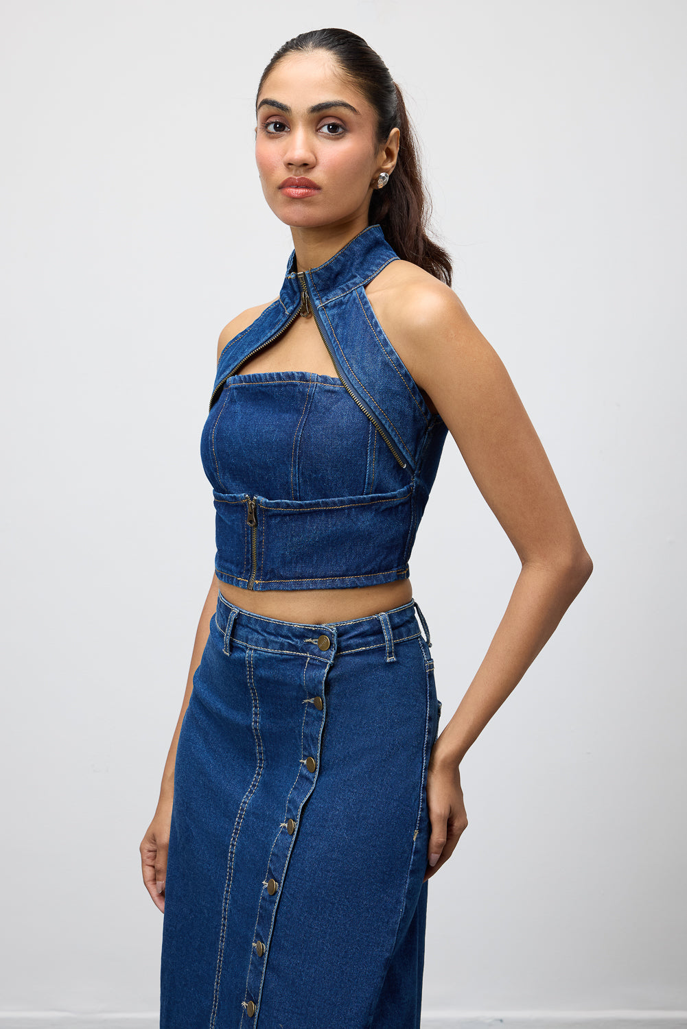 Blue Gothic Chained Women's Top
