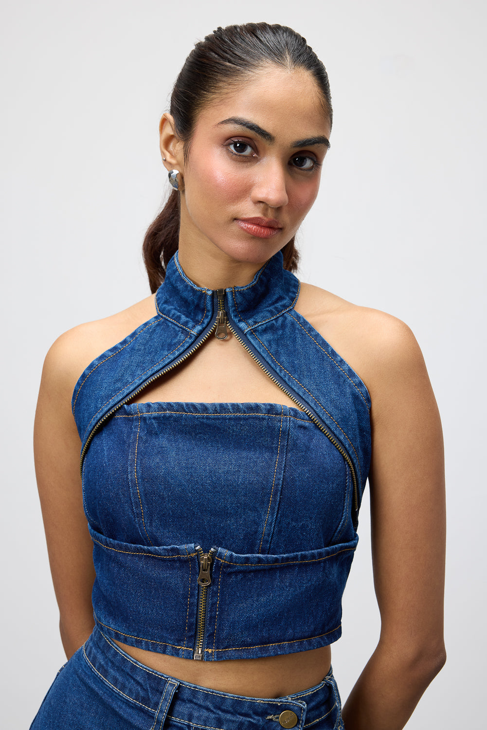 Blue Gothic Chained Women's Top