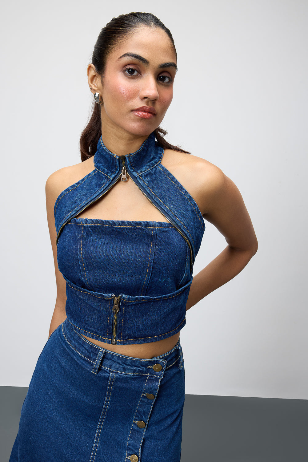 Blue Gothic Chained Women's Top