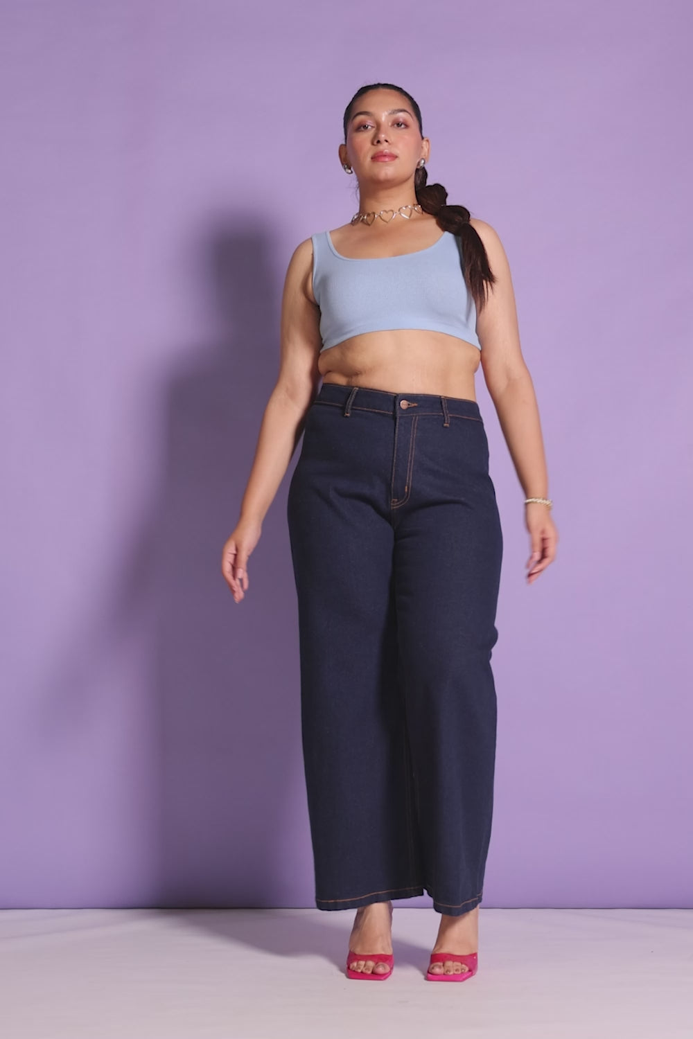 Intense Indigo Curve Retro Flare Fit Stretch Jeans