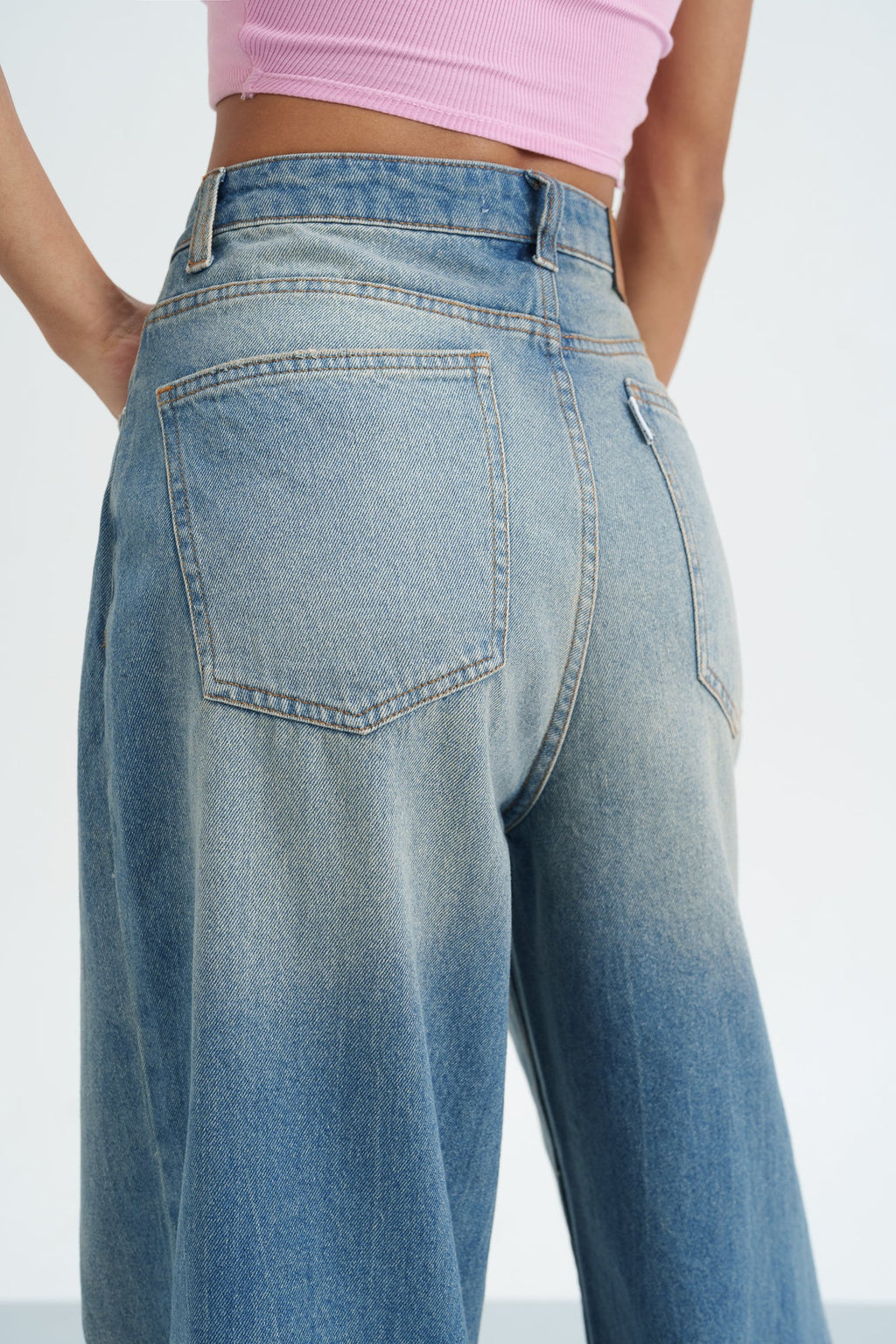 Blue Haze Cropped Wide Leg Jeans