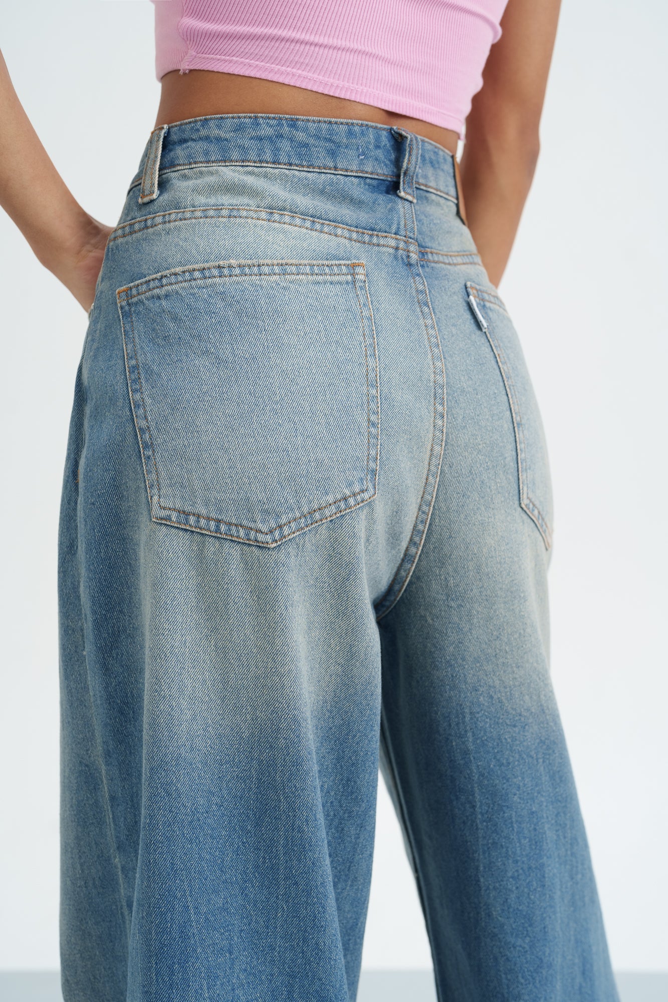 Blue Haze Cropped Wide Leg Jeans
