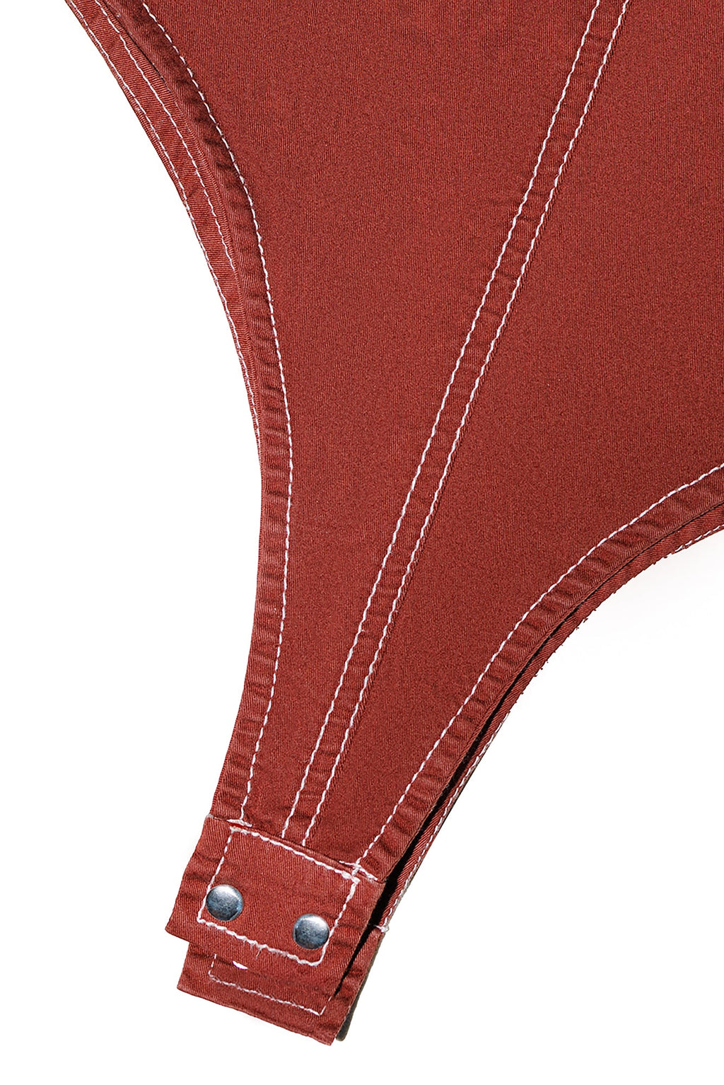 Contrast Stitch Rustic Bodysuit