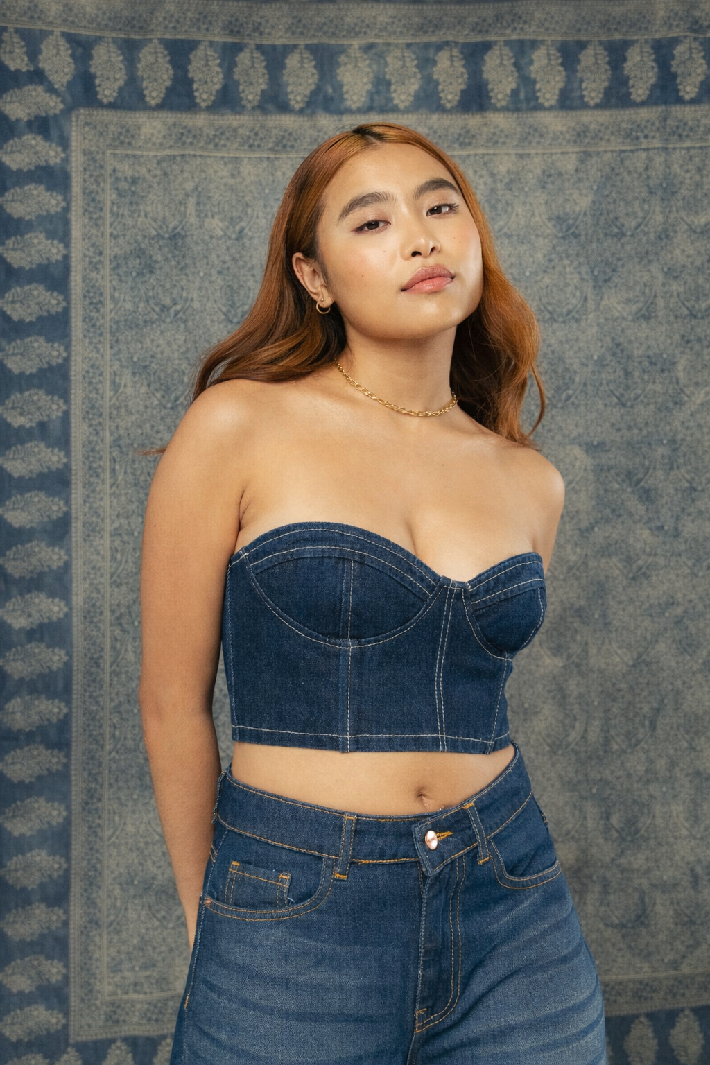 Indigo Denim Bralette Top