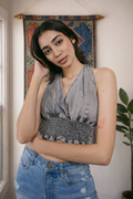 Grey Halter Top