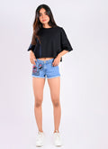 Crooked Denim Shorts