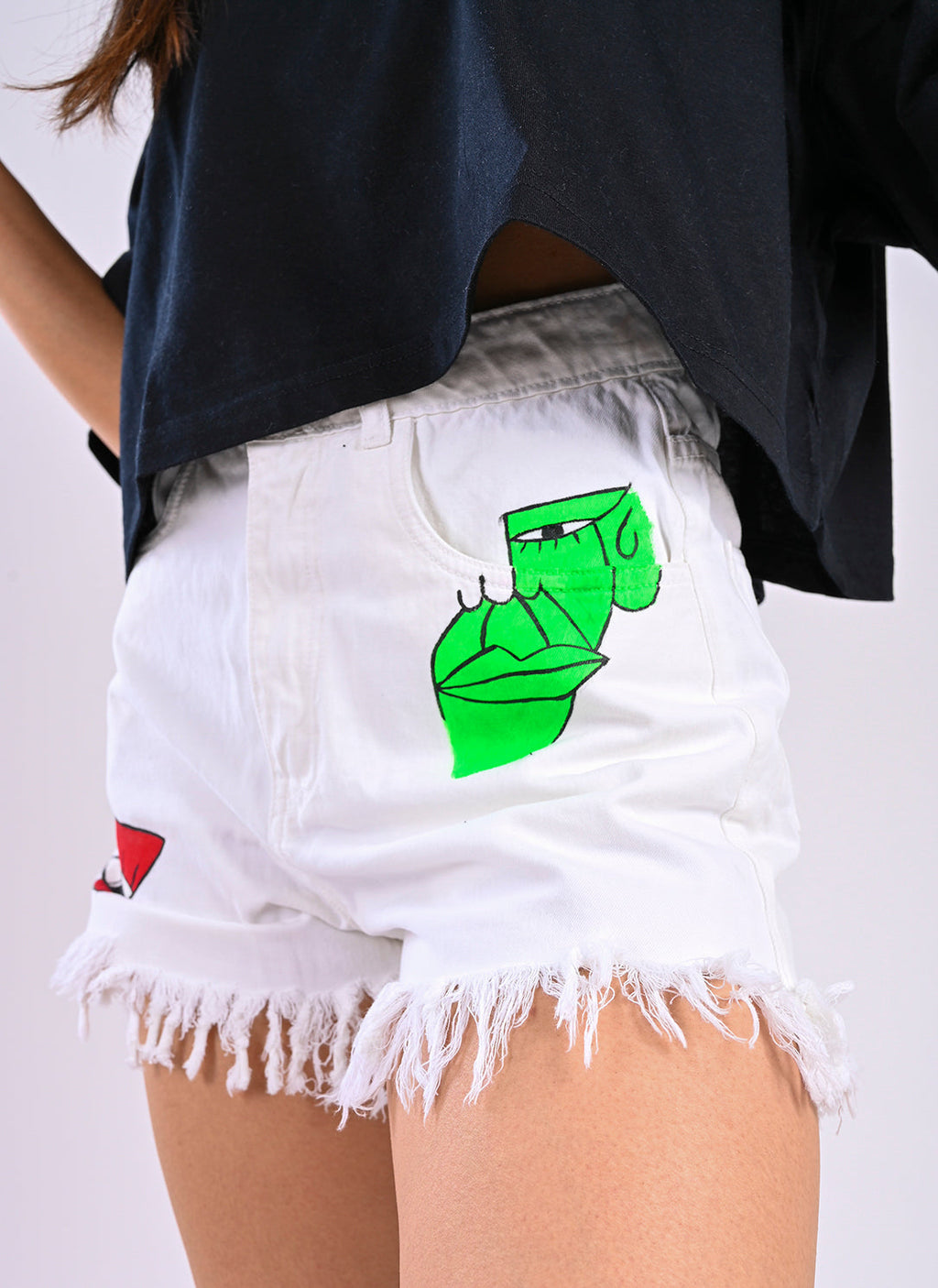 Contortion White Shorts
