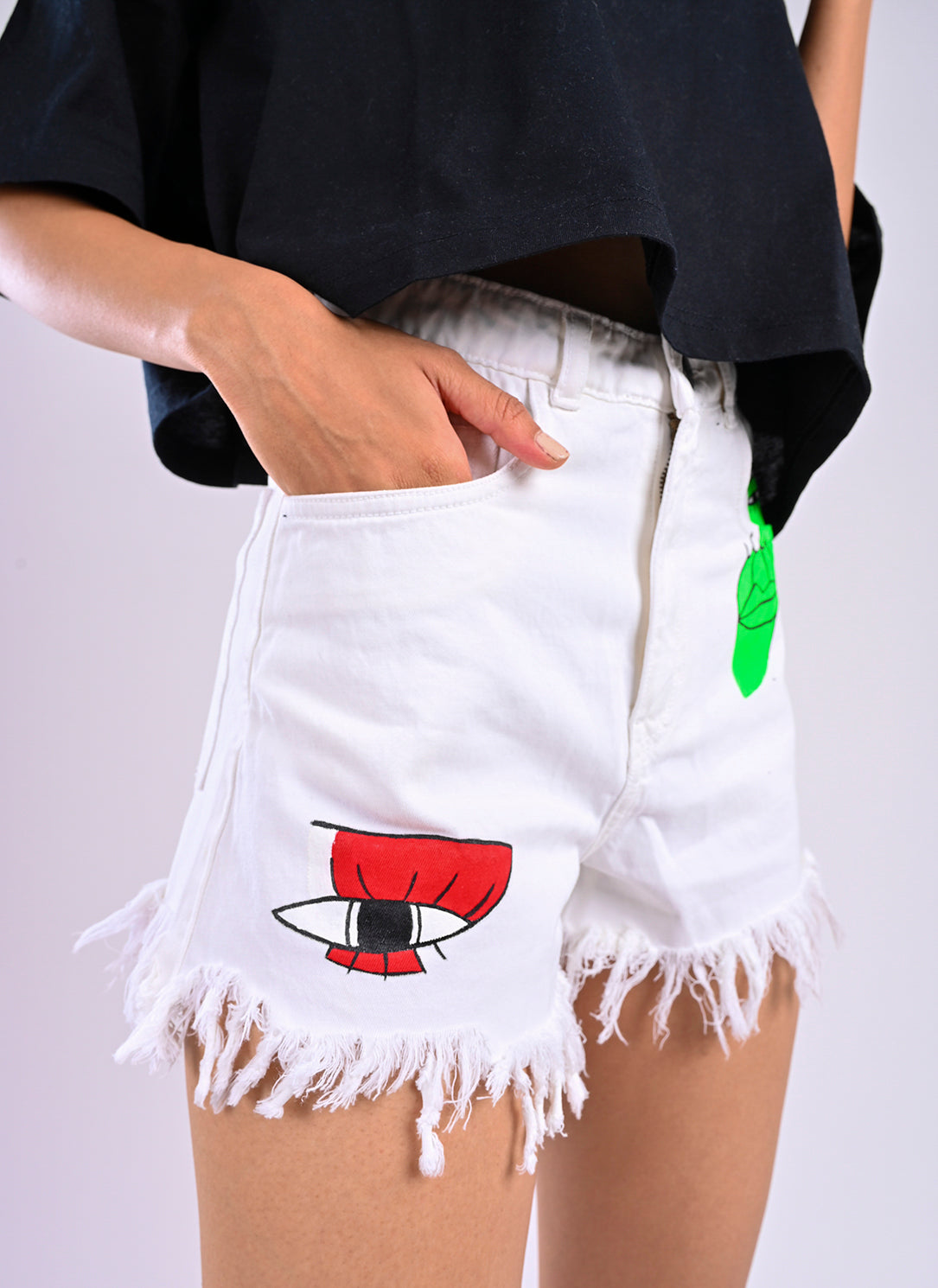 Contortion White Shorts