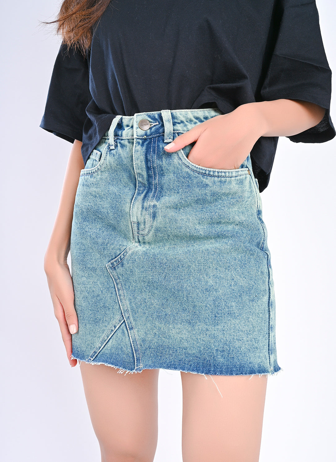 Vintage Raw Hem Skirt