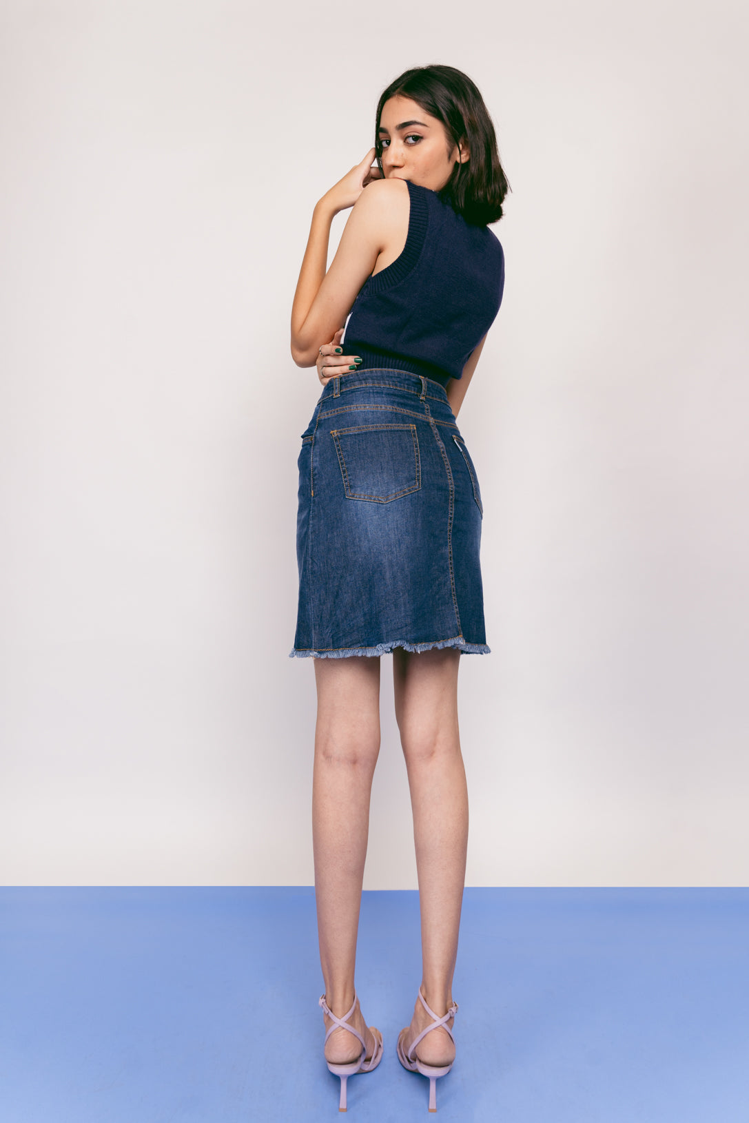 Denim Pencil Skirt