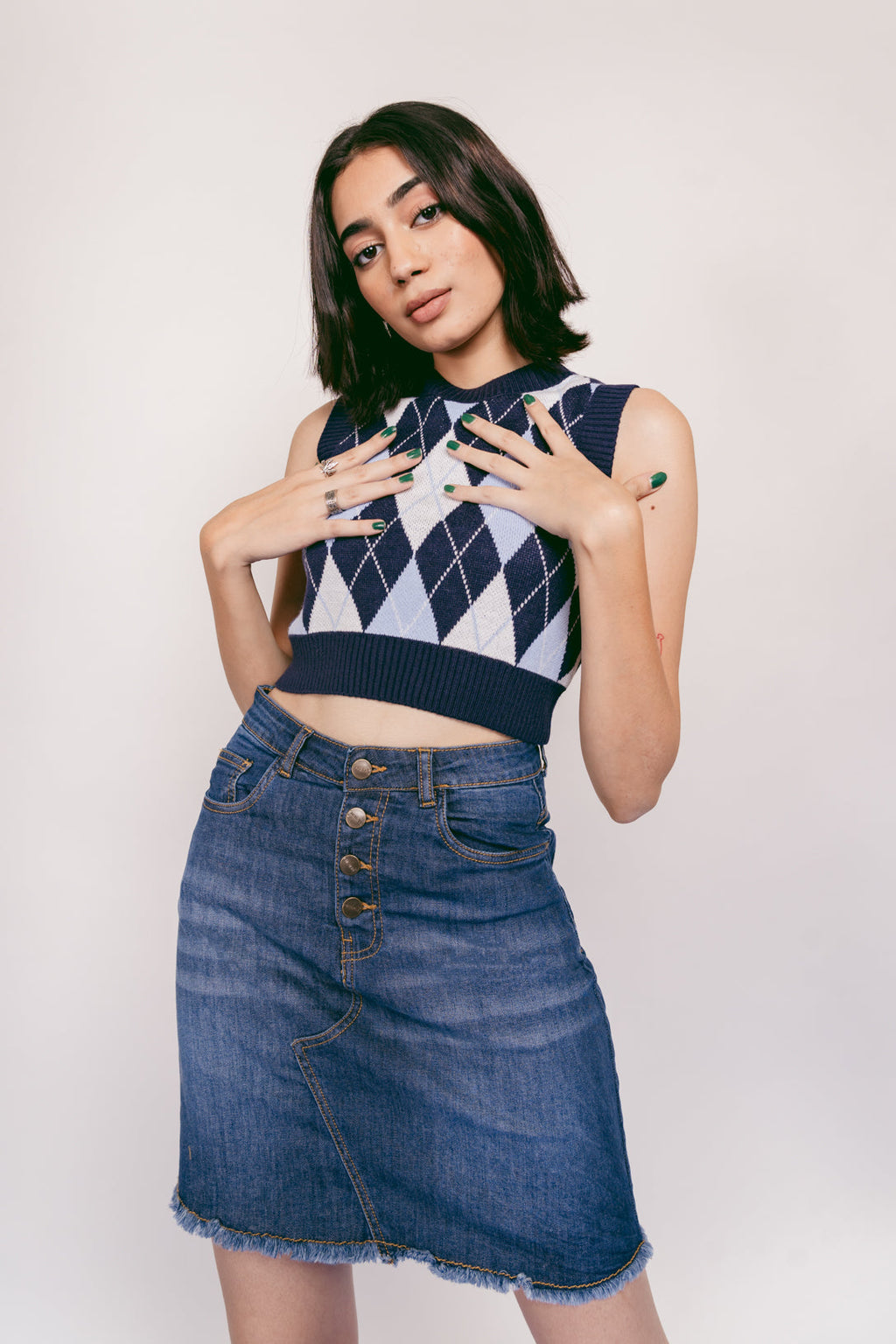 Denim Pencil Skirt