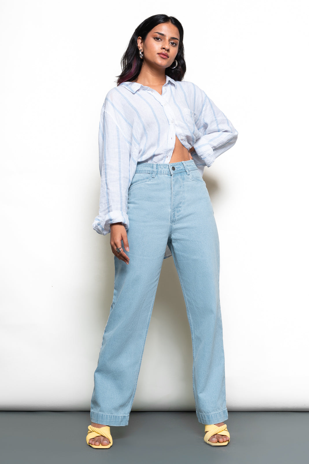 Airy Blue Women's Straight Jeans