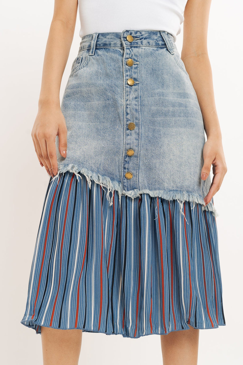 Denim Street Cut Transformation Skirt