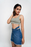 Strap Zip Skirt