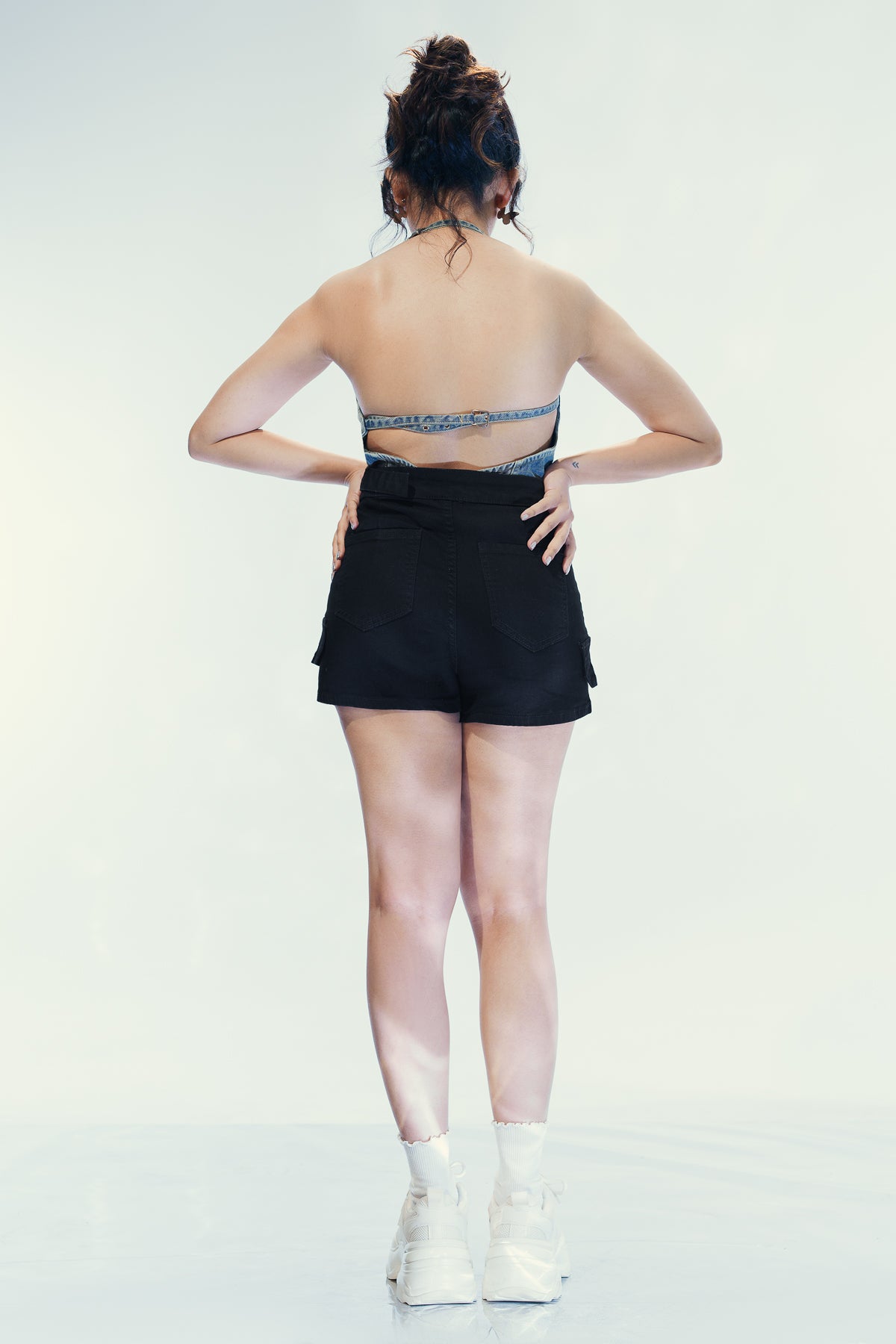 Onyx Loophole Mini Denim Skort