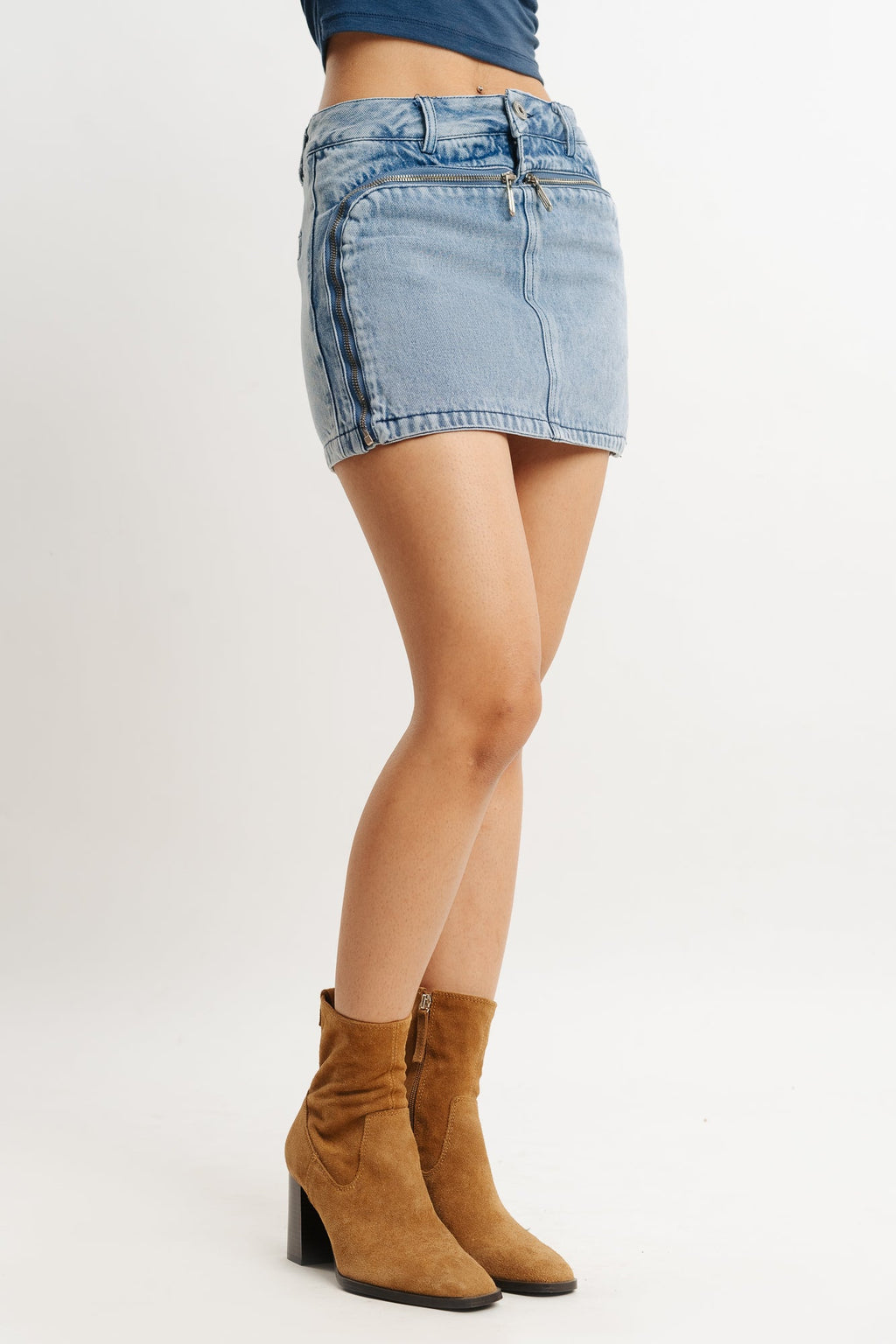 Mini Blue Denim Skirt