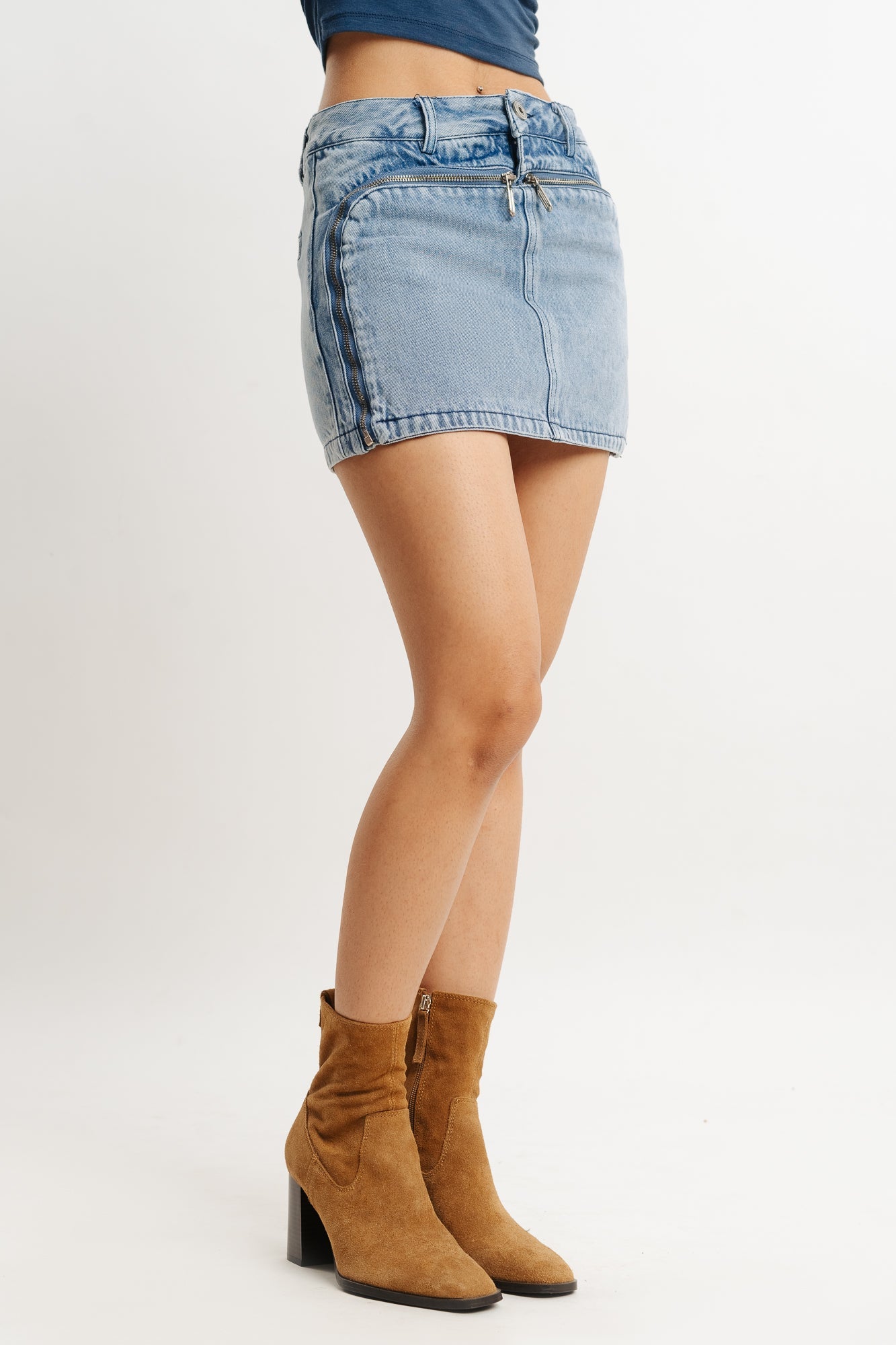 Mini Blue Denim Skirt