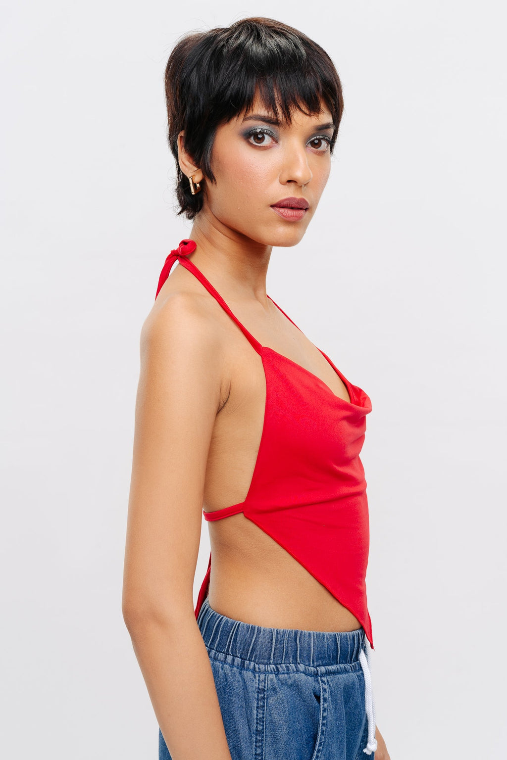 Cowl Red Top
