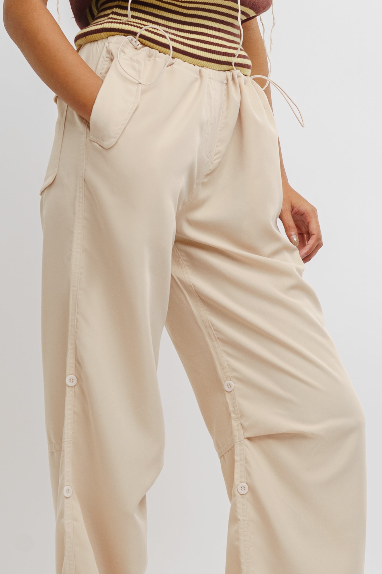 Ecru Parachute Pants