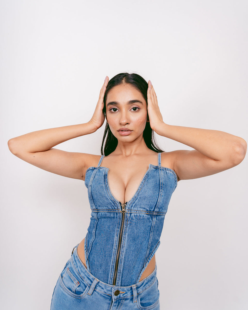 Zip Up Corset Top