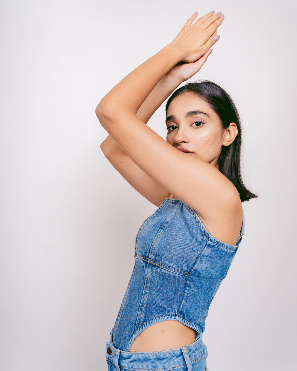 Zip Up Corset Top
