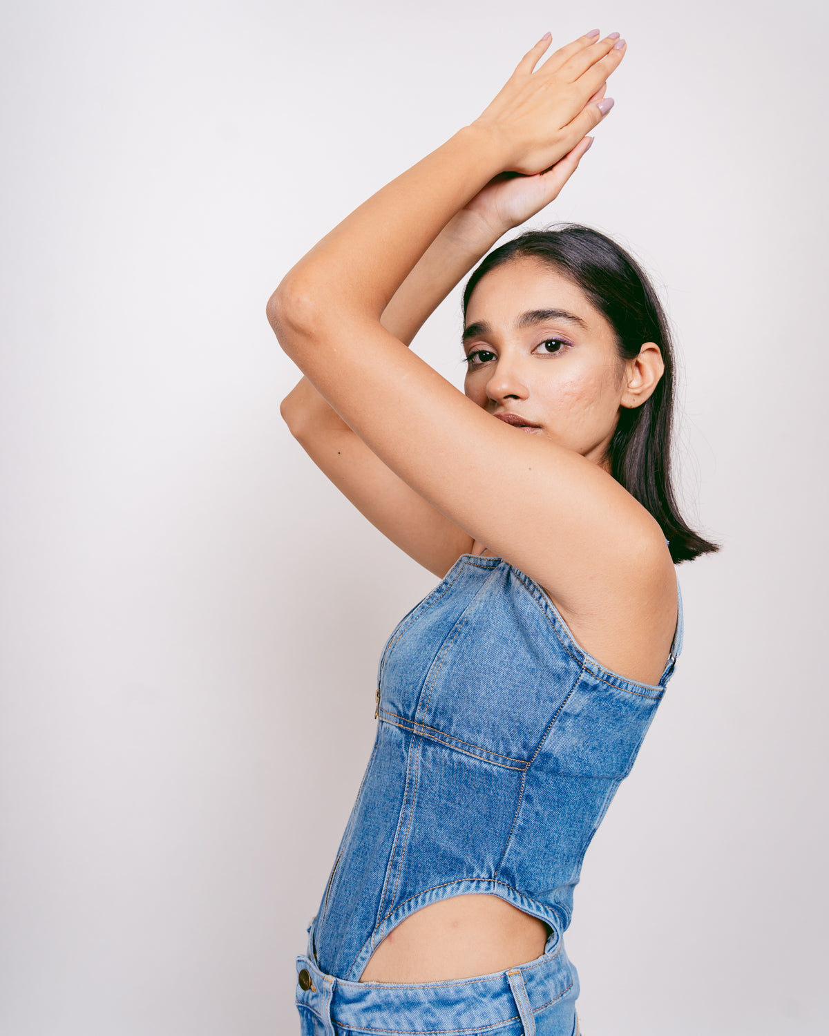 Zip Up Corset Top