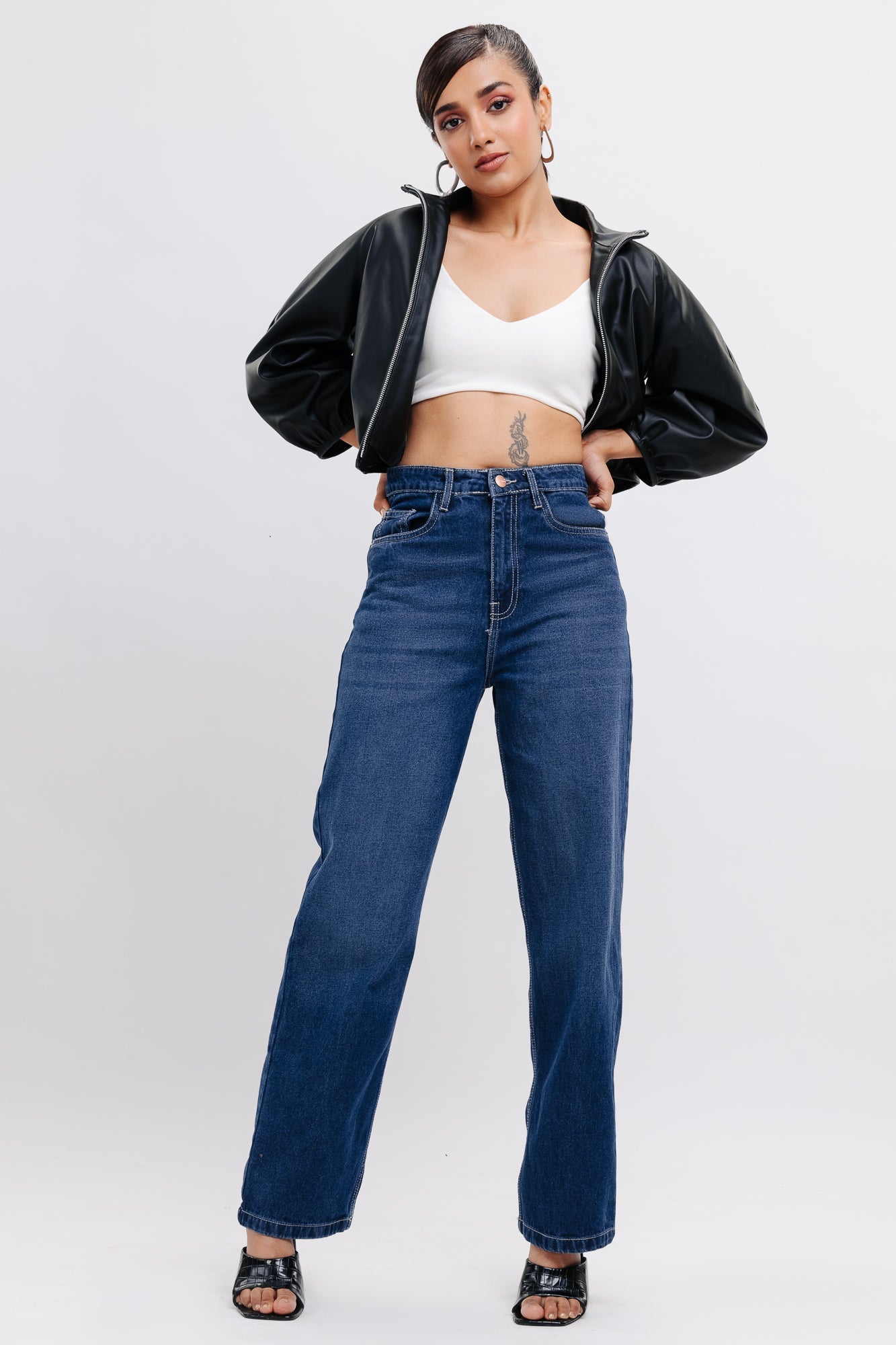 Basic Blue Women's Straight Jeans