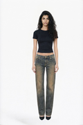 Vintage Wide-Leg Straight Jeans