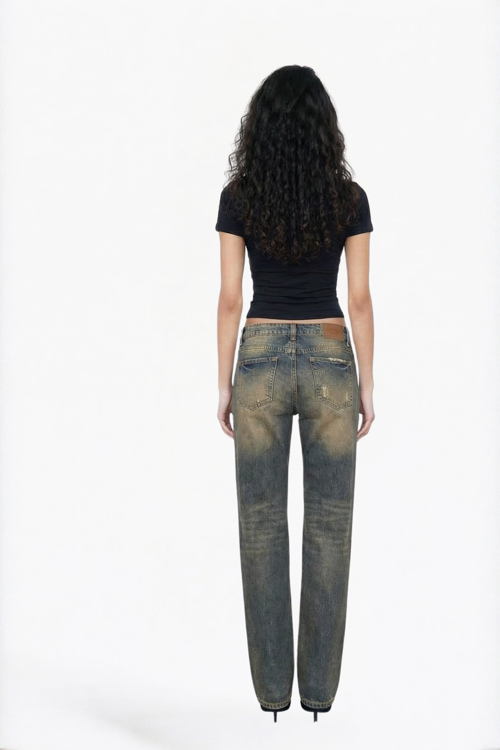 Vintage Wide-Leg Straight Jeans