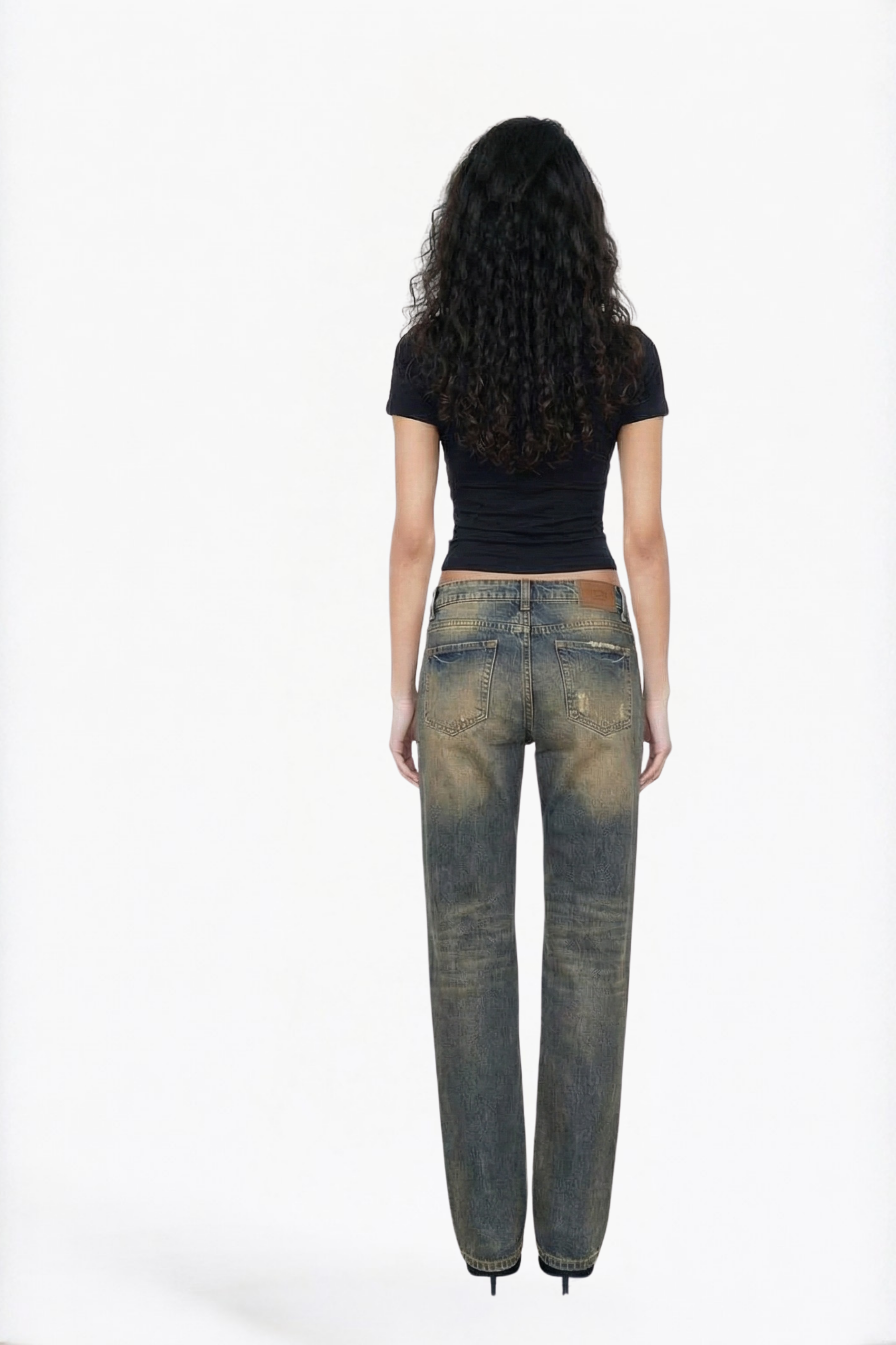 Vintage Wide-Leg Straight Jeans