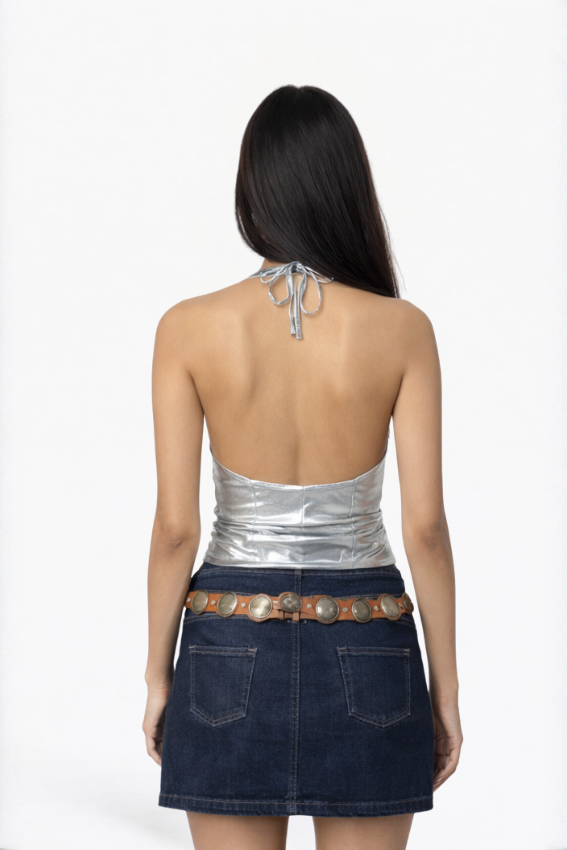 Dark Indigo Denim Mini Skirt