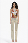 Multicolor Abstract Print Graphic Tank Top
