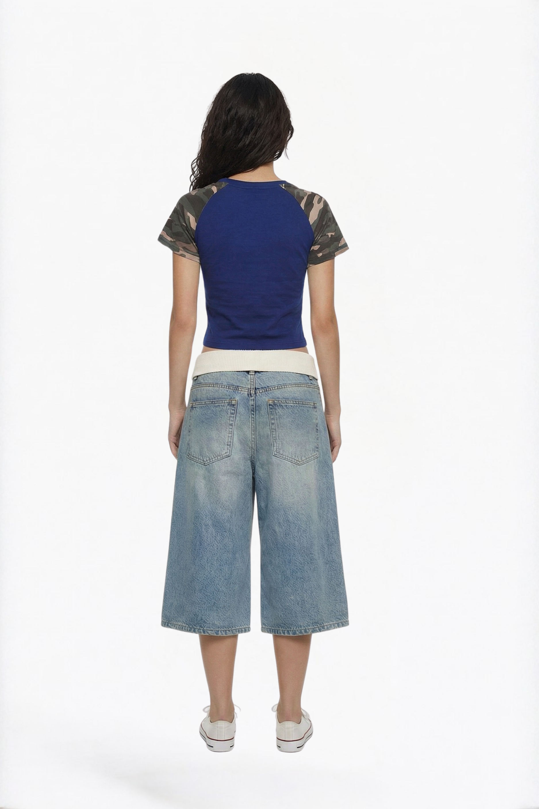 Light Wash Denim Bermuda Shorts