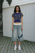 Light Wash Denim Bermuda Shorts