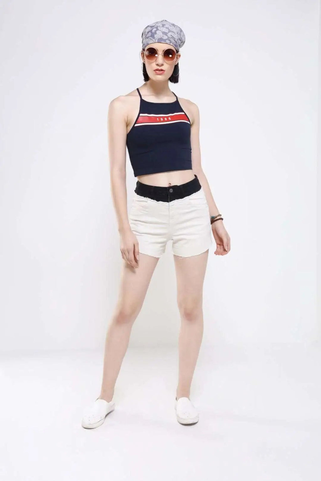 Half'N'Half Denim Hot Shorts