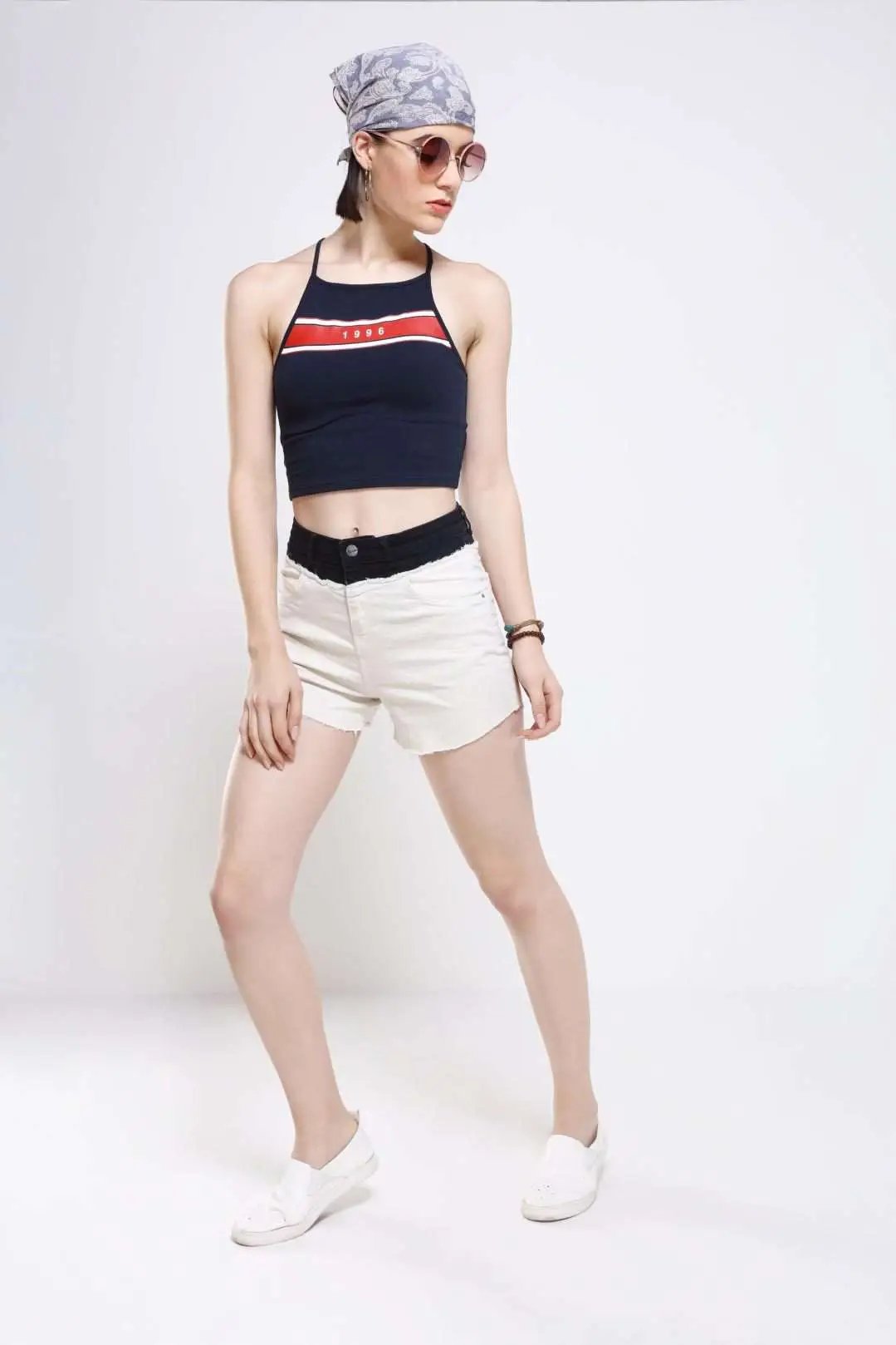 Half'N'Half Denim Hot Shorts