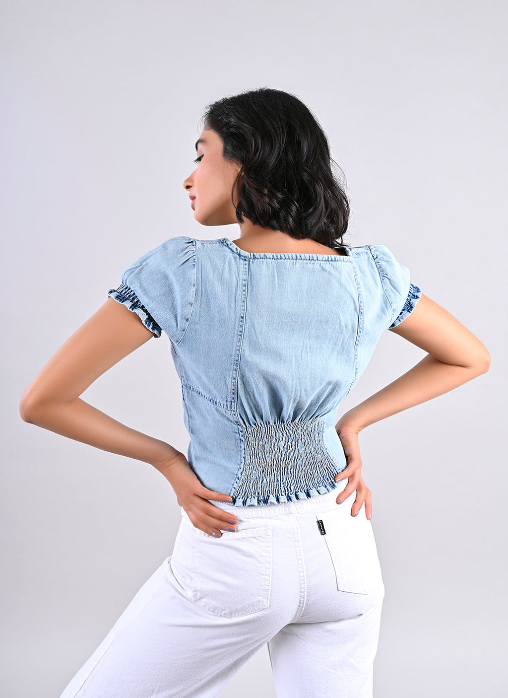 Denim Corset Top