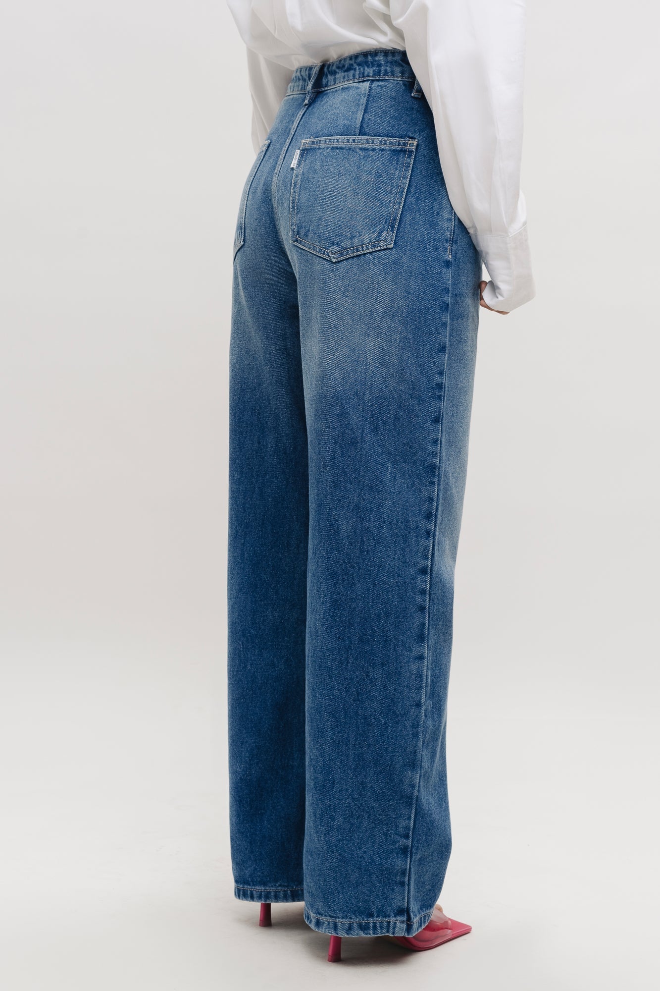 Double Front Yoke Straight Fit Jeans