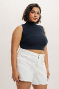 Curve White Frayed Hem Shorts