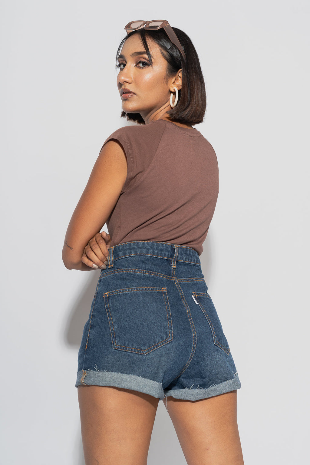 High Waist Roller Shorts