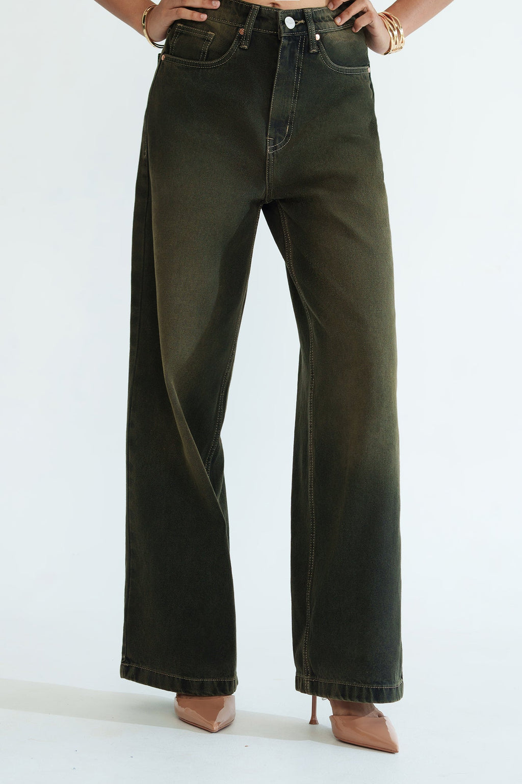 Oakmoss Women's Baggy Straight Jeans