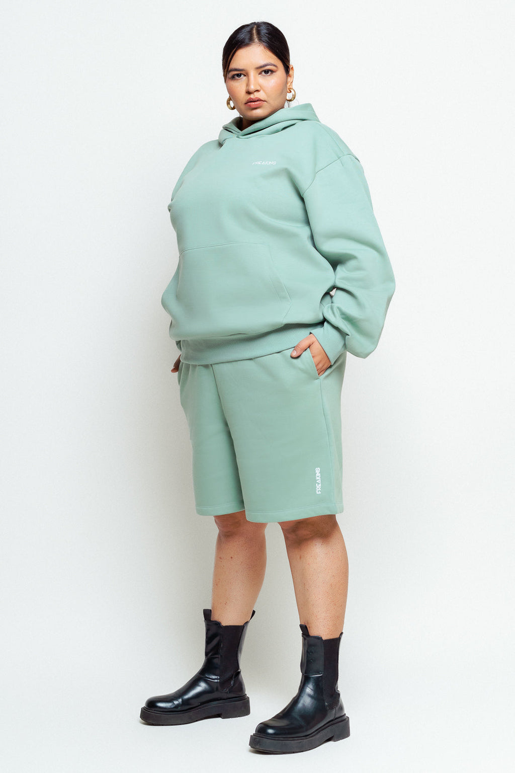 Light Sage Fleece Shorts