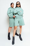 Light Sage Fleece Shorts