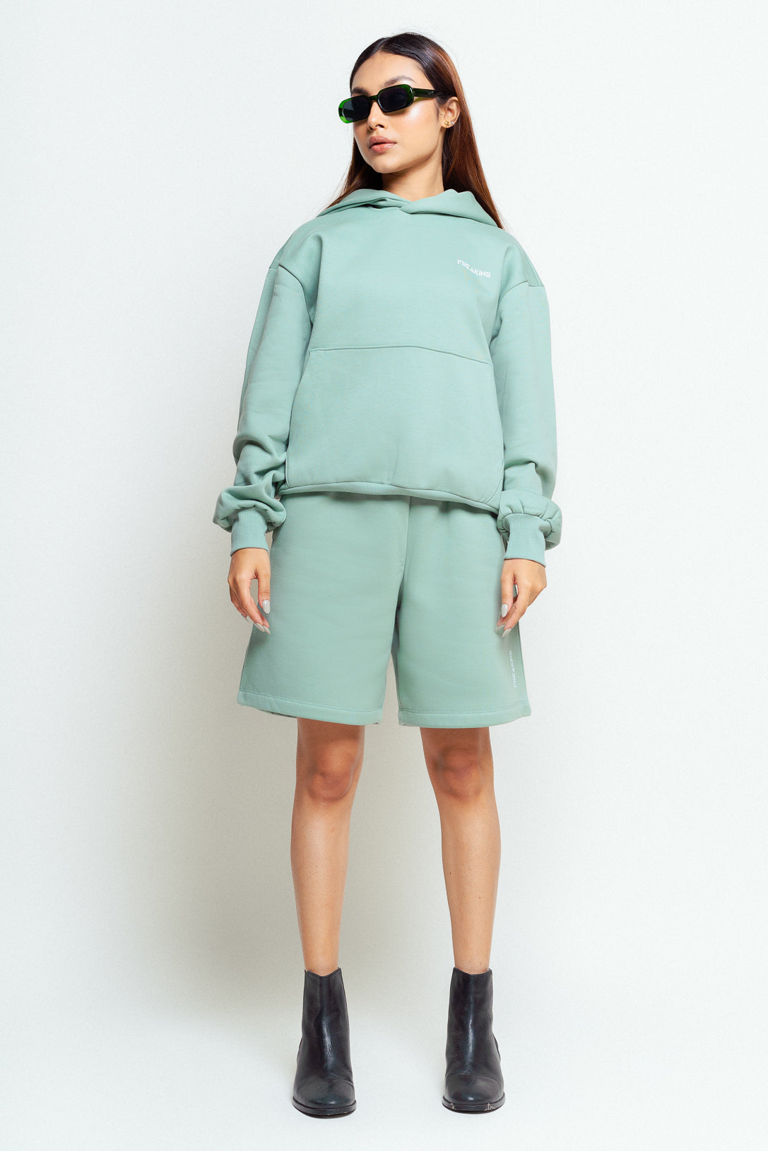 Light Sage Fleece Shorts